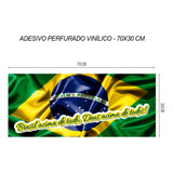 2 Adesivos Vinil Perfurado Bolsonaro Brasil 2022 Vidro Carro