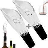 2 Aerador Vinho Decanter Bico Dosador Acoplado Ponta Garrafa