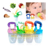 2 Alimentadores Chupeta Frutas Bebê Mordedor Bico Silicone