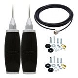 2 Antena Aquario Px B2003p 2 70mts Cabo Parafuso Anti furto