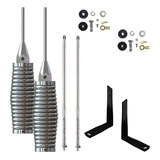2 Antena Px Caminhão Vw Constellation Suporte Parachoque