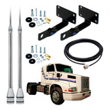 2 Antena Px Inox 2 70m Alongador 60cm Volvo Nl Cabo Parafuso