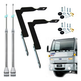 2 Antena Px Maria Mole 2 70m Inox Alongador 60cm Ford Cargo