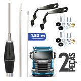 2 Antena Px Mini Maria Mole Inox 1 40m Alongador 40cm Scania