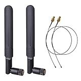 2 Antenas Macho 8dBi 2 4GHz 5GHz 5 8GHz WiFi RP SMA De Banda Dupla 2 X 35 Cm U FL IPEX Para RP SMA Cabo Pigtail Fêmea Para Mini Cartão PCIe Roteadores Sem Fio Repetidor De PC Desktop FPV UAV