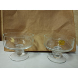 2 Antigas Taças Vidro Cristal Para Champanhe Coquetel