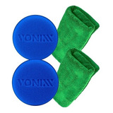 2 Aplicador Espuma Automotivo Vonixx Kit Pano Microfibra C
