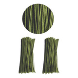 2 Arame Para Flor Encapado Artesanato Verde C 15cm 100uni 