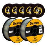 2 Arames De Solda Mig Uso Sem Gás 0 8mm 1 Kg Com 5 Discos De Corte Para Ferro E Inox Start