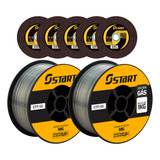 2 Arames De Solda Mig Uso Sem Gás 0 8mm 1 Kg V8 Brasil 5 Discos De Corte Para Ferro E Inox Fertak