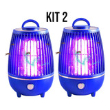 2 Armadilha Abajur Mata Mosca Dengue Pernilongo Led Uv Roxo