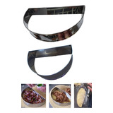 2 Aros Inox Pizza Frita Modelador Calzone Fogazza 10 45cm