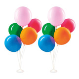 2 Arranjos Enfeite Balões Bexiga Decoração Festa Vareta 45cm