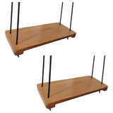 2 Balanços Madeira Maciça Reforçada Infantil Adulto 50x25cm