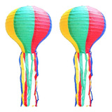 2 Balão Lanterna Festa Junina Fitas