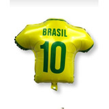 2 Balões Metalizado Camisa 10 Brasil