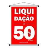 2 Banner Para Loja 50 De Desconto Promoção 90x150cm