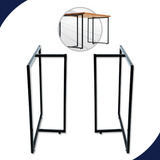 2 Base T Para Mesa Estação De Trabalho Escritório 80x38 Aço