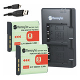 2 Bat erias Bg1 Carregador Duplo Para Sony Dsc n1 N2 T100