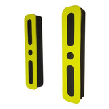 2 Batente Eva Adesivado Parede Garagem Para choque 40x8x3cm Cor Preto E Amarelo