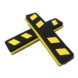 2 Batentes Eva Protetor Garagem Parede Impacto Parachoque Cor Preto amarelo