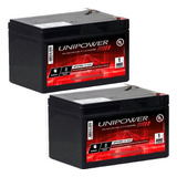 2 Bateria Unipower 12v 12ah Bicicleta Bike Elétrica Scooter
