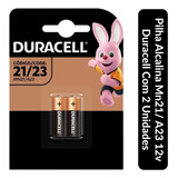 2 Baterias Duracell Pilha Alcalina 12 Volts Mn21 a23 Mn21bpl
