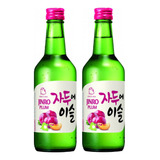 2 Bebida Coreana Soju Chum Churum Ameixa 360ml Jinro Plum