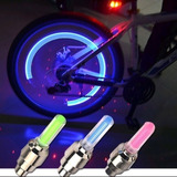2 Bicos Led Válvula Roda Pneu Neon Luz Xenon Carro Moto Bike