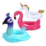 2 Boias Infantil Criança Piscina Flamingo Inflável Unicórnio