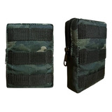 2 Bolsas Modular Tática Porta Treco P Colete Ja Rio Militar Cor Multicam Black