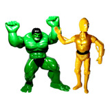 2 Bonecos Action Figure Incrivel Hulk Android C 3po Star War