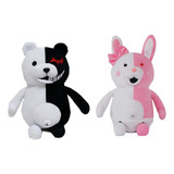 2 Bonecos De Pelúcia De Pinball Preto E Branco Bear Pink Bea