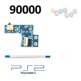 2 Botão Power Reset Com Flat Flex Slim Ps2 Placa Model 9000