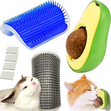 2 Brinquedo Gato Interativo Catnip Escova Parede Relaxante