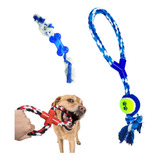 2 Brinquedo Pet Corda Resistente Interativo Cachorro Forte