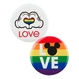 2 Broches Boton Mickey Disney Pride Collection - Pin Lgbt