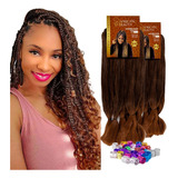 2 Cabelos Jumbo African Beauty Pacotão Box Braid 65cm 400g