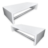 2 Cabideiros Nicho Araras De Parede Madeira 100 mdf 60x12x25