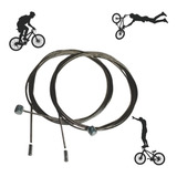 2 Cabo De Aço Inox 150cm Freio Bike Importado Não Enferruja