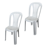 2 Cadeira De Plástico Resistente Área