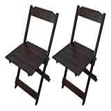 2 Cadeiras Dobravel Em Madeira Maciça Para Bar Churrasco Imbuia