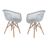 2 Cadeiras Poltronas Web Sidera Clarice Base Eiffel Nfe