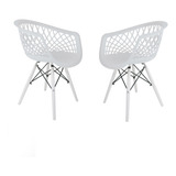 2 Cadeiras Web Sidera Clarice Base Eiffel Polipropileno nf
