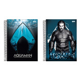 2 Cadernos Universitario Aquaman Cd 1 Materia 1x1 96 Fls
