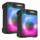 2 Caixa De Som Portatil Bluetooth 5 0 Caixinha Amplificada Led Liga desliga 5 Modos Rgb Display Em Led Botão Bass Função Tws Rádio Fm Entrada Pendrive Cartão Micro Sd Microfone Pc Celular Notebook