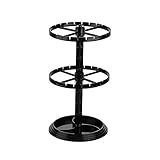 2 Camadas De Plástico Preto Giratório 360 Gancho Organizador De Joias Removível Suporte Ajustável Colar Pulseira Expositor De Joias Suporte Torre