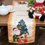 2 Caminho Trilho De Mesa Natal Tecido Mesa Posta Papai Noel Cor Modelo 04