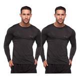 2 Camisas Termicas Segunda Pele Proteção Uv Solar Compressão
