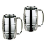 2 Caneca De Aço Inoxidável Caneca De Barril Café Cerveja